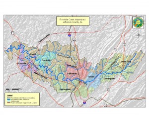 5MC Watershed - Cities and Location Five Mile Creek Watershed